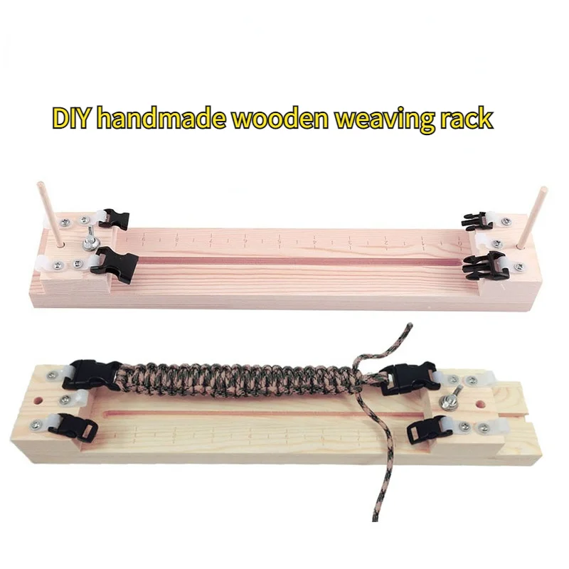 DIY jig solid wood paracord bracelet maker knitting tool Knot Braided  Parachute cord Weaving Tools Wristband braiding device - AliExpress