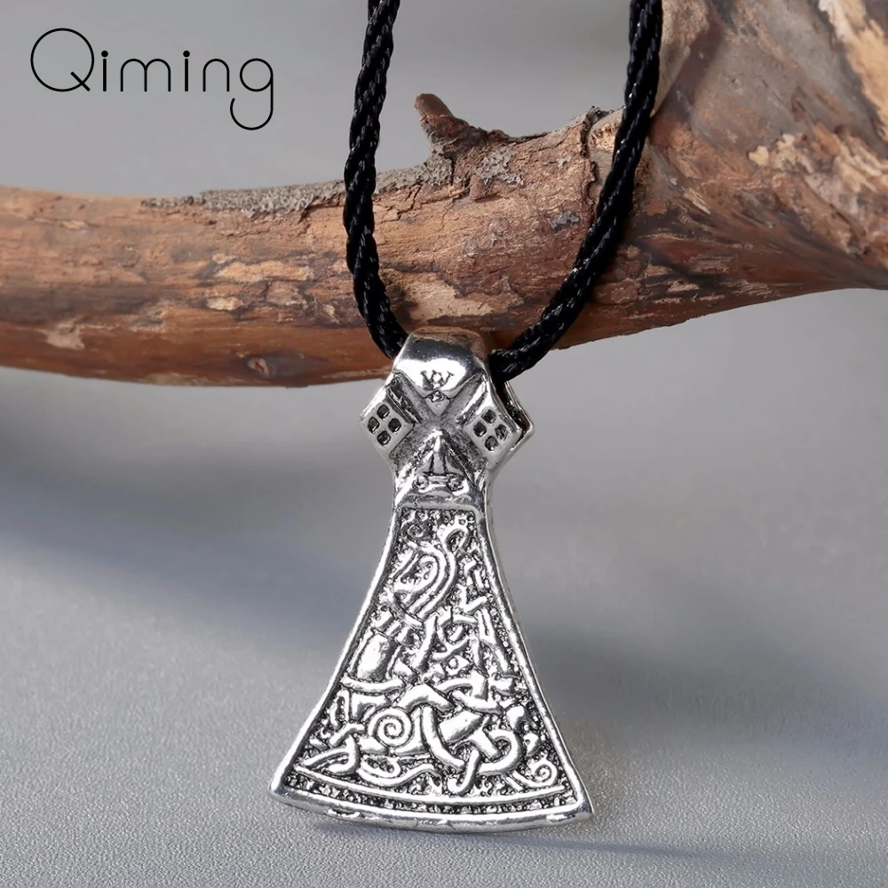Винтажное ювелирное изделие мужское ожерелье для женщин Thor's Hammer Knot Mjolnir Pewter