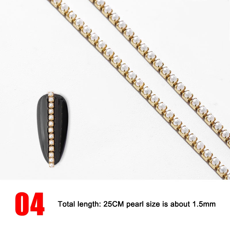 Сплав ногтей наклейки цепи 3D наклейки для женщин девочек Дети DIY украшения JS11 - Цвет: 4