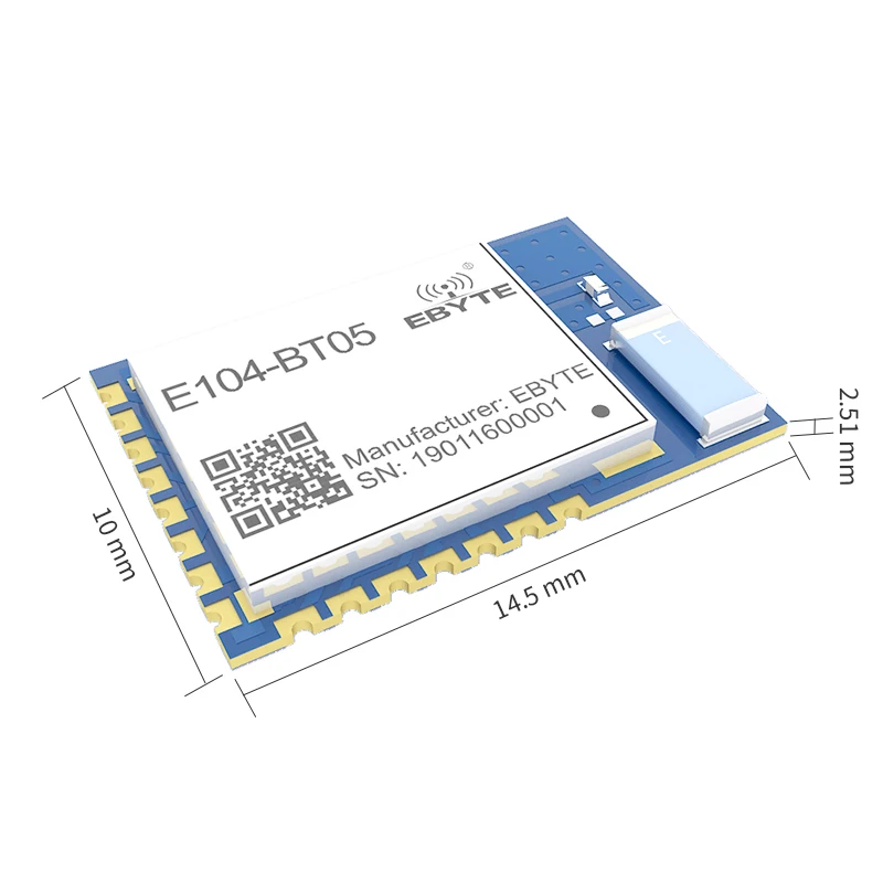 E104-BT05 TLSR8266 Bluetooth беспроводной модуль 2,4 ГГц 8dBm SMD IO порт последовательные данные Прозрачная передача PCB антенна