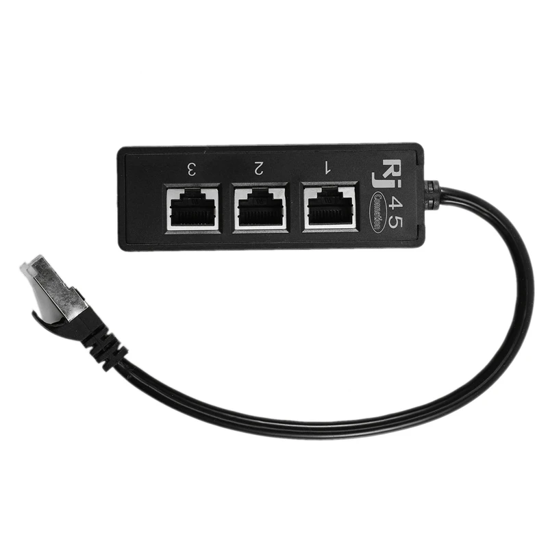 Ethernet сплиттер RJ45 Кабельный адаптер 1 3 порта LAN Сетевой быстрый разъем|Коннекторы