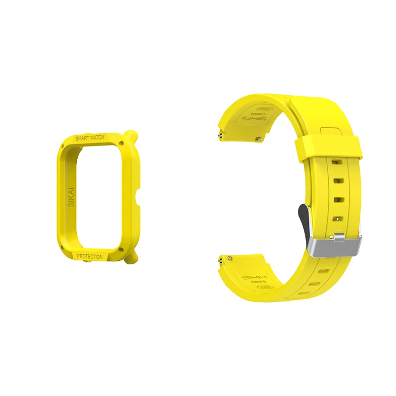 Group 6 SIKAI высококачественный ремешок для часов и чехол для Huami Amazfit Bip Youth Smartwatch силиконовый ремешок для часов Amazfit Bip PC чехол для часов - Цвет ремешка: Group 6
