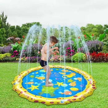 

170 CM Summer Children's Baby Play Water Mat Games Beach Pad Lawn Inflatable Spray Water Cushion Toys Outdoor Tub Swiming Pool
