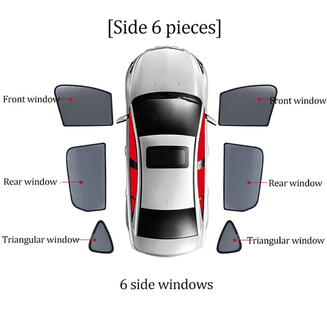 For Kia NIRO Window Curtains Magnetic Sunshield Mesh Car Screen Sun Shades Visor Front Windshield Cover Windscreen Sunshade Nets 6PCS