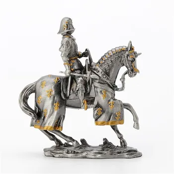 

EUROPEAN CREATIVE SAMURAI FIGURE ART SCULPTURE HORSE RIDING WARRIOR STATUE ALLOY CRAFT HOME DECORATION BIRTHDAY GIFT R3122