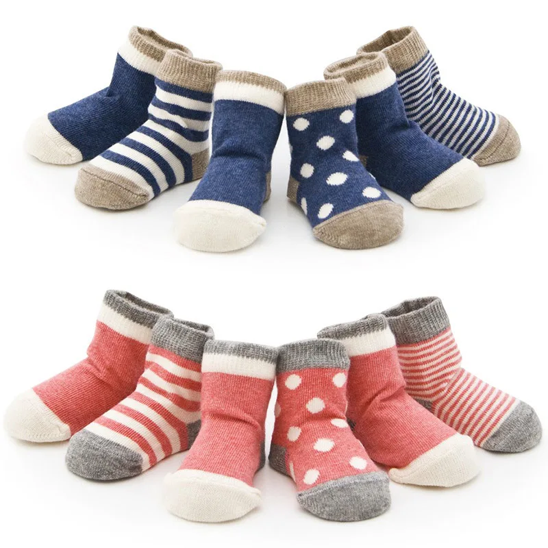 Для 0-3 лет популярная Осенняя хлопковая Лидер продаж высокое качество новорожденных 4 пар/компл. Носки для малышей на зиму