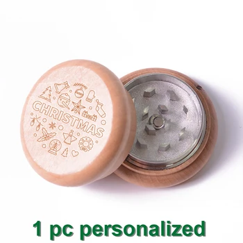 

1pc Custom Wood Herb Grinder Carving Weed Engraved personalized Herbal Tobacco smoke Cigarette Accessories Gift to Dad MYQ030
