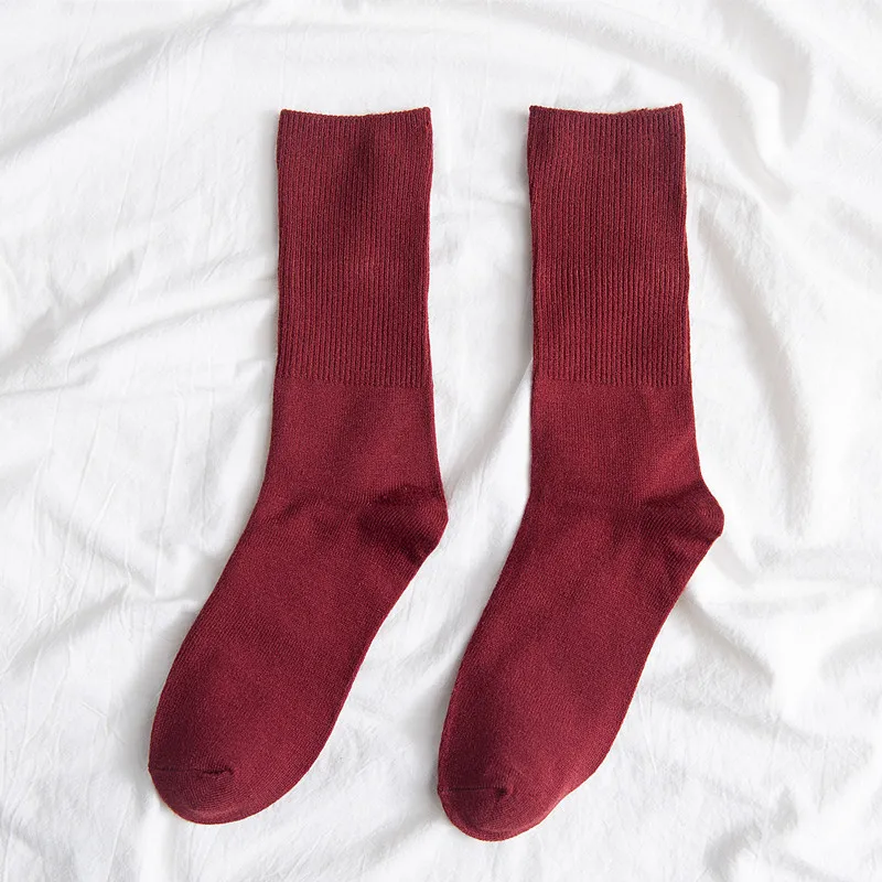 10Pairs piles of socks women wool socks solid color bright socks ladies College Wind Socks woman Wholesale - Цвет: 14