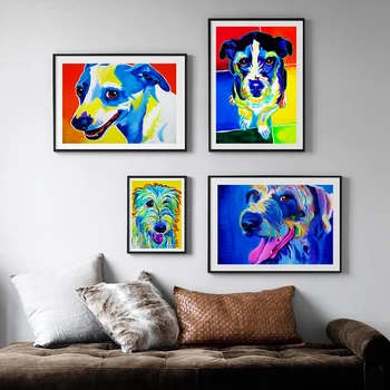 

Modern Abstract color Art Print Painting german-shepherd mastiff llewellin kooiker Decoration Wall Decor Wall painting No frame