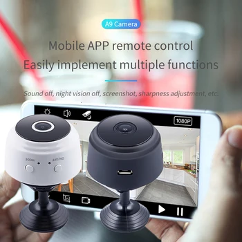

Mini Camera Wireless Home Security P2P Surveillance Camera Wifi IP Security Camcorder HD 1080P DVR Night Vision A9 Live Webcam
