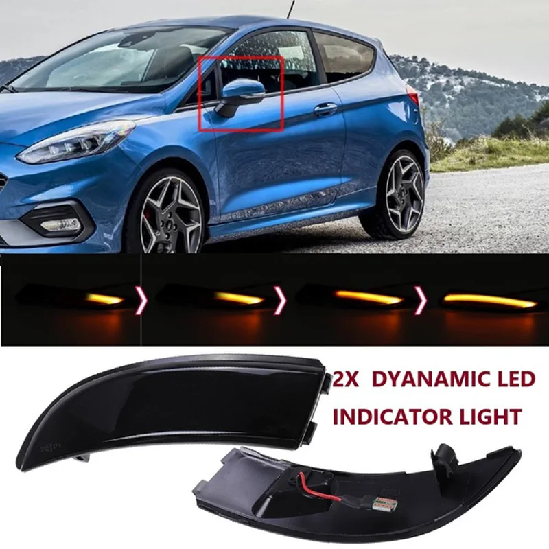 

Dynamic Blinker For FORD Fiesta MK7 MK8 2008-2017 LED Turn Signal Light Side Lamp For FIESTA MK8 19+