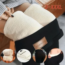 Новые черные теплые штаны Зимние обтягивающие толстые бархатные повседневные шерстяные флисовые брюки кашемировые брюки женские брюки из хлопка леггинсы