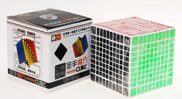 Shengshou 10x10x10 куб 10,2 см волшебный куб, головоломка, 10 слоев 10x10 волшебный куб cubo подарок образовательные игрушки, Прямая поставка
