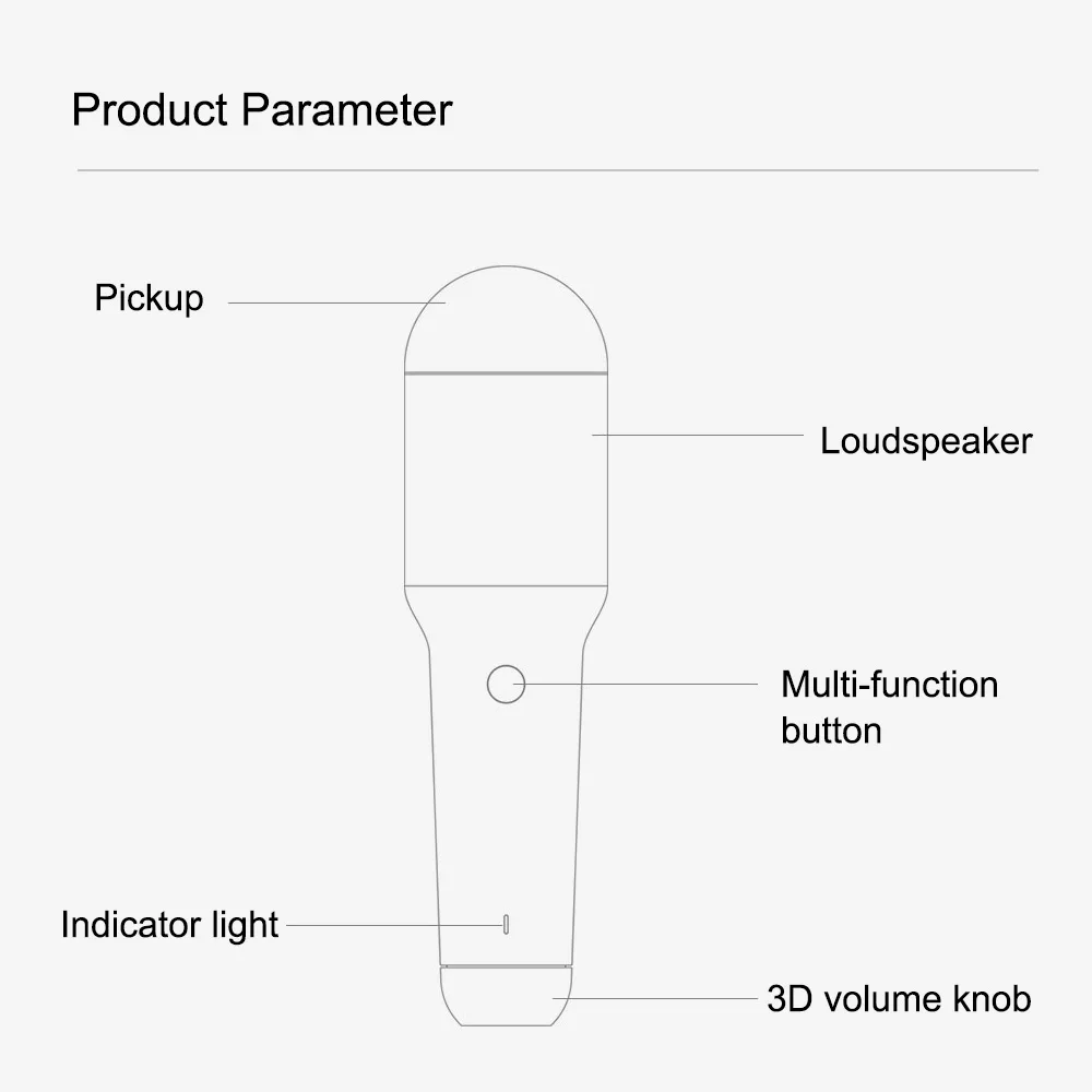 Xiaomi YMI Bluetooth Встроенный микрофон для караоке беспроводной запись подходит ручной тип C микрофон для семейных встреч