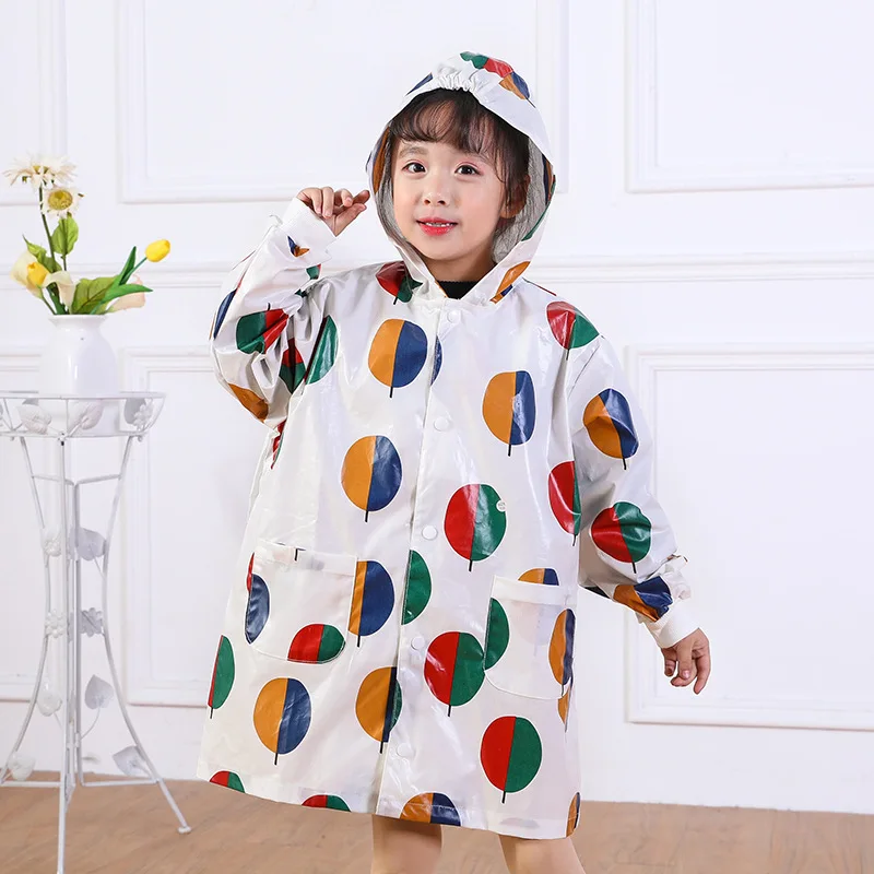 Cartoon Fashion Raincoat Children Raincoat Camping  Rainwear Kids Waterproof Raincoat Rain Suit PU Rain Jacket