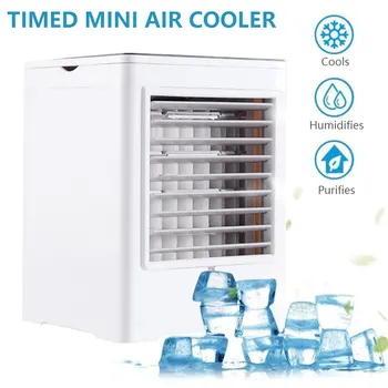

Personal Air Cooler, Portable Evaporative Conditioner with 3 Wind Speeds Touch Screen Small Desktop Cooling Fan