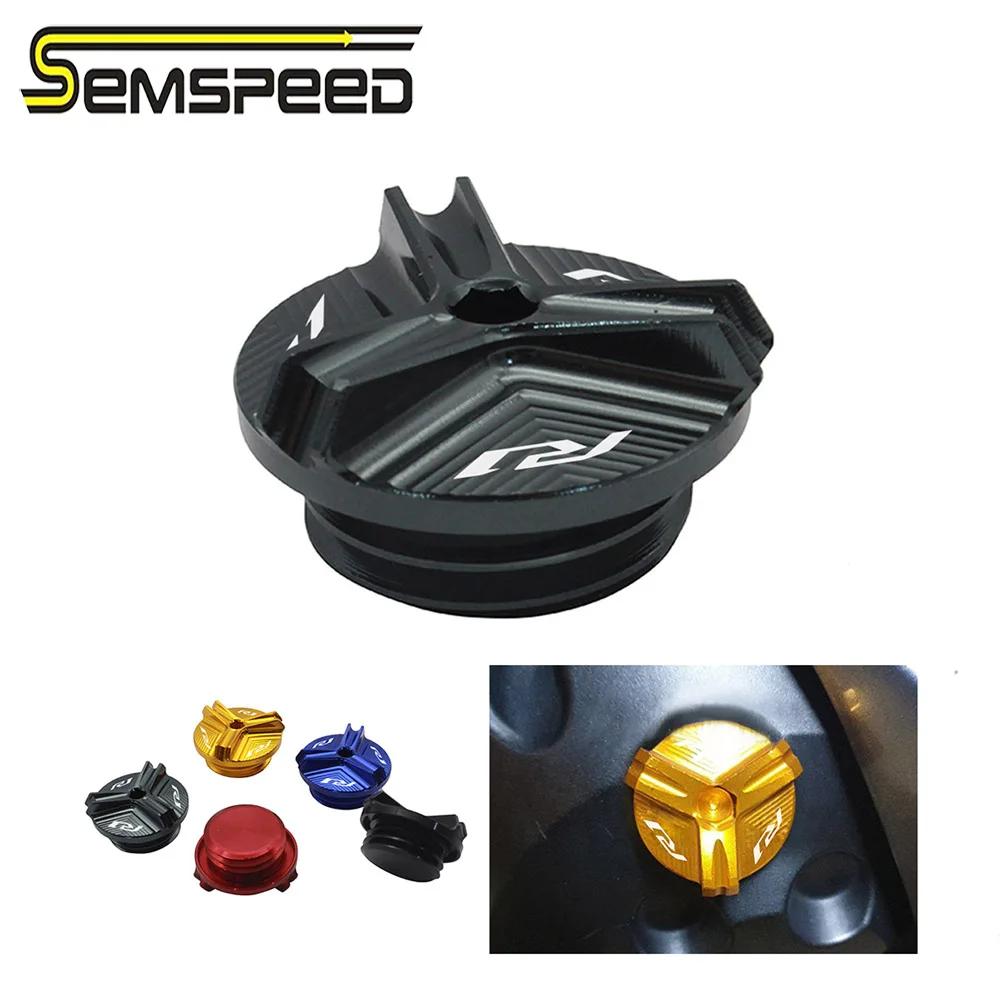 

SEMSPEED Motorcycle CNC Oil Filler Cap Plug cover For Yamaha R1 YZF-R1 YZFR1 1998-2009 2010 2011 2012 2013 2014 2015 2016 2017