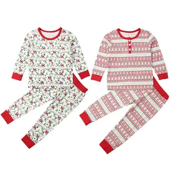 

Toddler Infants Christmas Baby Girl Boy Pajamas Sets Long Sleeve Tops+Leggings Pants Clothes Set Winter Autumn Nightsuit Pajamas