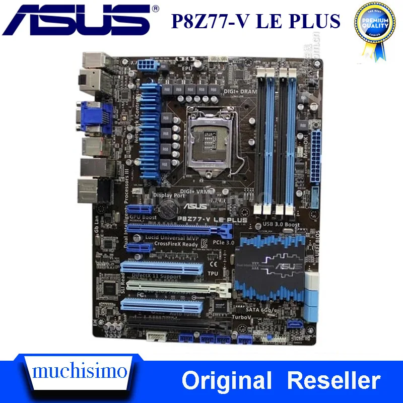Asus P8Z77 V LE PLUS Motehrbaord Intel Z77 LGA 1155 Core i7 i5 i3 DDR3 32 Гб оригинальная десктопная материнская