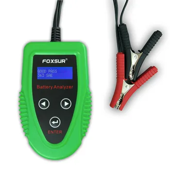 

Foxsur 12V Car Battery Detector Lcd Battery Analyzer Car Charge Diagnostic Tool Wet Ca Sla Battery Cca Ir Soh Scanner