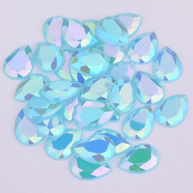 JUNAO-10-14mm-Shiny-Pink-AB-Teardrop-Rhinestone-Applique-Flatback-Gems-Acrylic-Strass-Crystal-Non-Sewing (1)
