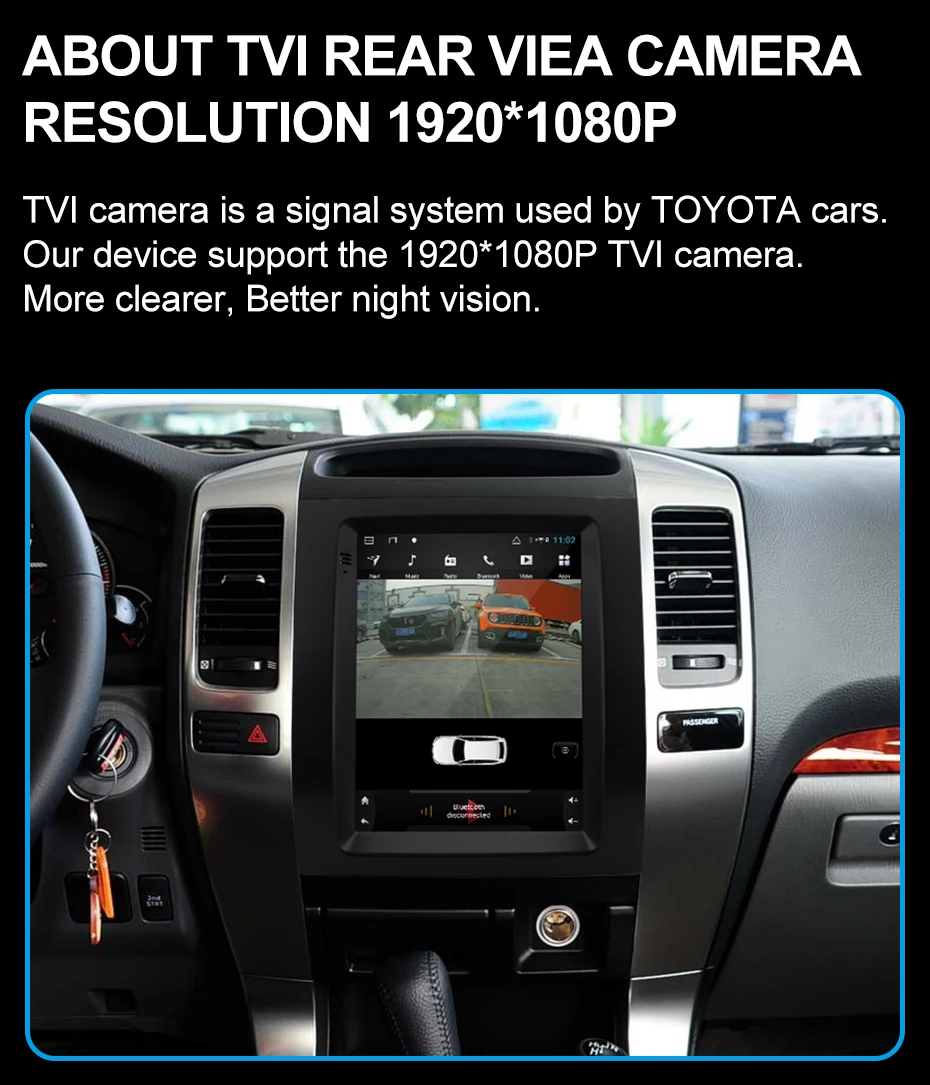 Clearance Isudar H53 Vertical 1 Din Android Auto Radio For Toyota/Prado 120 2004-2009 GPS Car Multimedia RAM 4G ROM 64G FM For Telsa Model 14