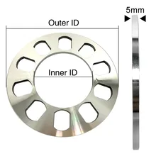 Комплект из 2 предметов, 5/8/12 мм автомобиля Алюминий легкосплавные колесные проставки прокладка для 5 отверстий для центрального движения колеса авто Запчасти S55