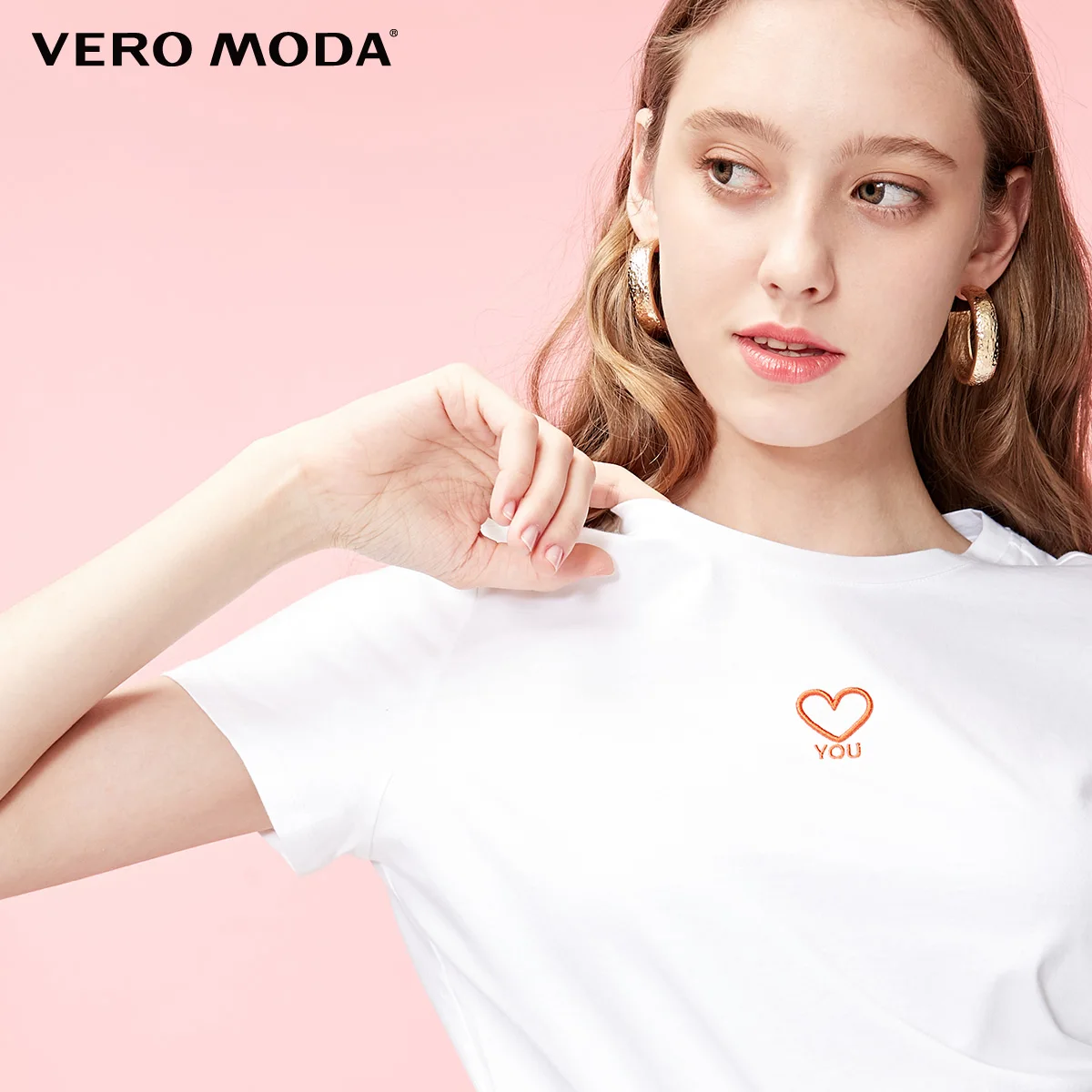 Vero Moda женская футболка с вышивкой в стиле Ins | 319201644