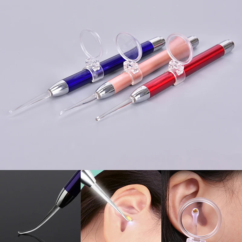 Baby Ear Cleaner Ear Wax Removal Tool Flashlight Earpick Ear Cleaning Earwax Remover Ear Curette Light Spoon With Magnifier