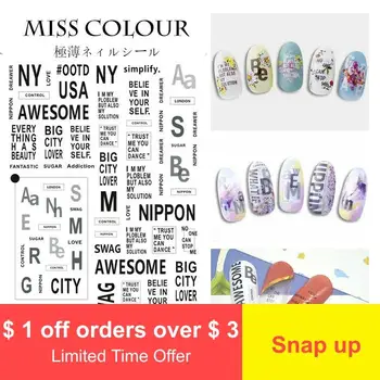 

English alphabet nail sticker nail applique