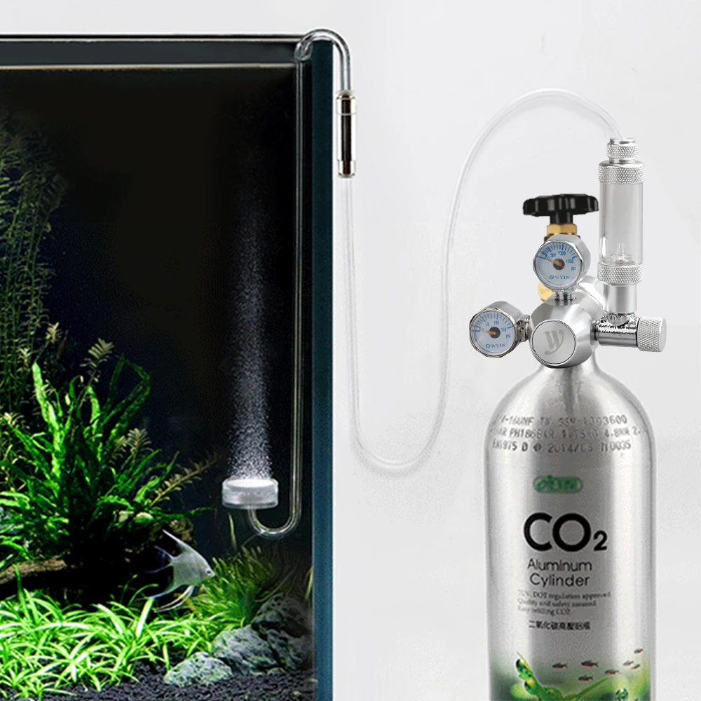 Аквариум CO2 одиночный Калибр декомпрессионный контроль регулятора клапан интерфейс G5/8 для водных растений аквариум манометр аксессуары