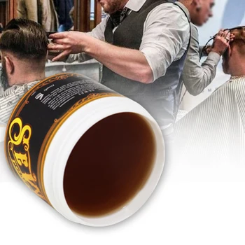 

Men Salon Styling Tool Strong Hold Home High Shine Easy Wash Gift Slicked Oil Pomade DIY Hair Wax Cream Water Soluble