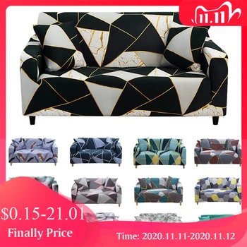 

1/2/3/4-seater Printed Sofa Cover Stretch Polyester Slipcover Four Season Furniture Protector Washable Furniture Slipcovers