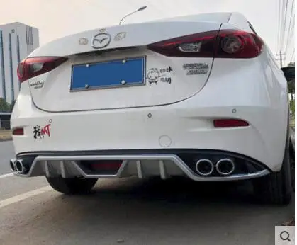 Для Mazda 3 Axela Body kit спойлер- для Axela AKC ABS задний спойлер передний бампер диффузор защитные бамперы - Цвет: Зеленый