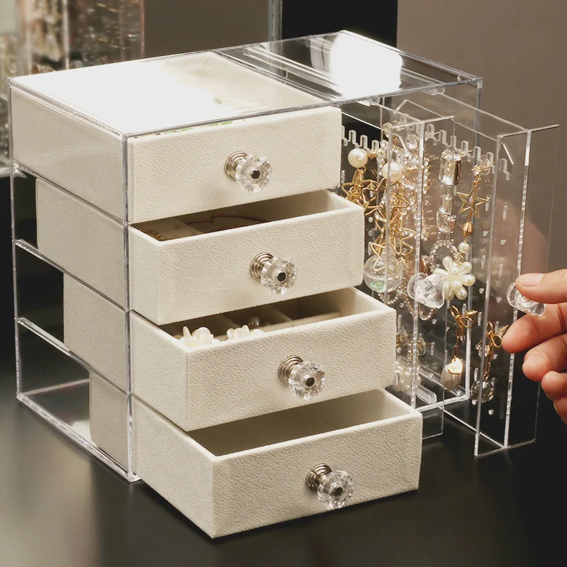 

Large Capacity Earring Jewelry Storage Box Household Earring Jewelry Necklace Storage Rack Multi-layer Jewelry Box Jewelry Rack