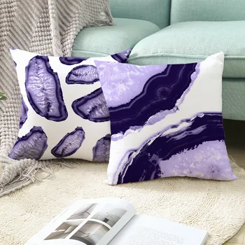 

Purple Geometry Series Decorative Pillow Cushion Covers Pillowcase Cushions for Sofa Polyester Pillowcover Decorative