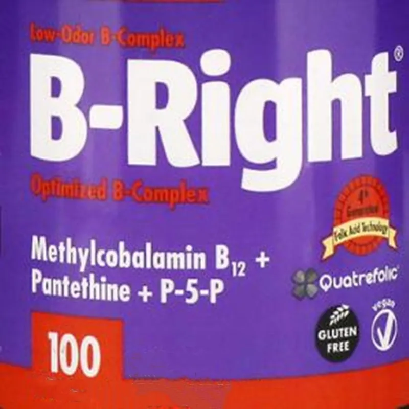 Витамин B-Right Complex, 100 шт, снимает стресс