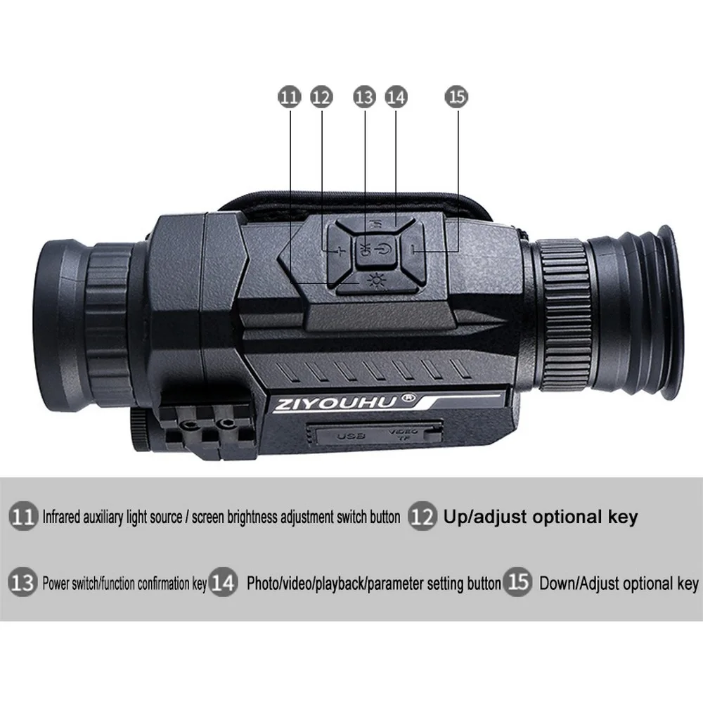 720p цифровые очки ночного видения 5x35 Монокулярные платные HD изображения инфракрасная камера телескоп ночного охоты устройство просмотра