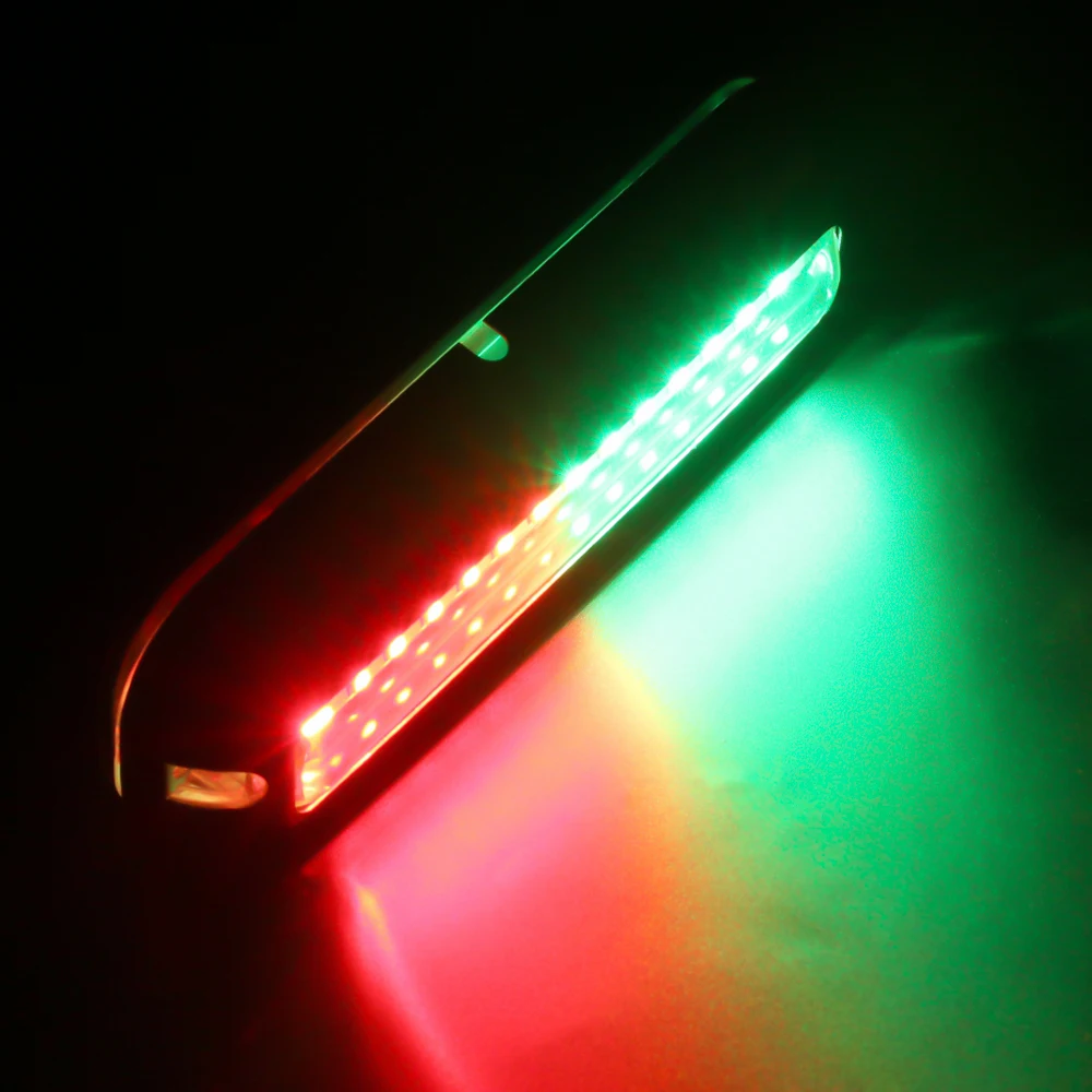 2x красный зеленый 42LED подводный транцевый Понтонный дренажный лодочный светильник