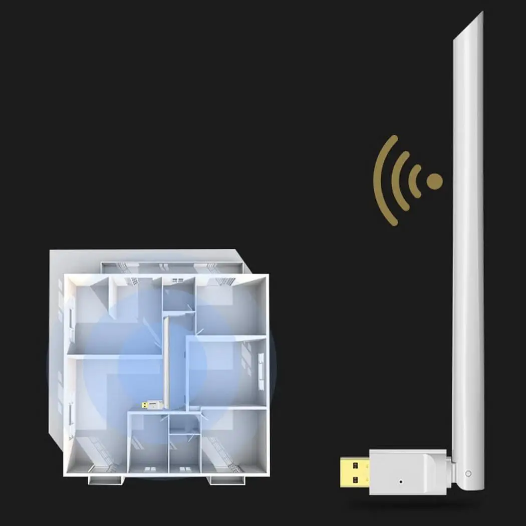650 Мбит/с WiFi двухдиапазонный адаптер Беспроводная сетевая карта с интерфейсом USB для WPA-PSK/WPA2-PSK/WPA WPA2/WEP ноутбука/рабочего стола