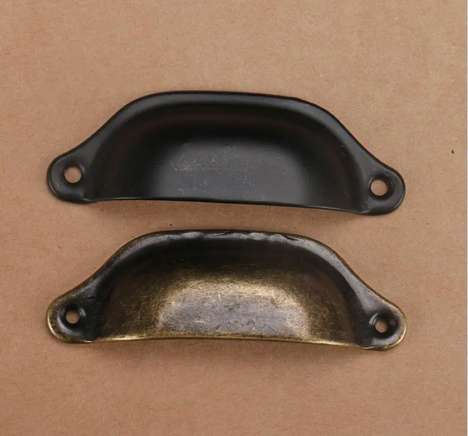 

Retro Metal Kitchen Drawer Cabinet Door Handle And Furniture Knobs Handware Cupboard Brass Shell Pull Handles