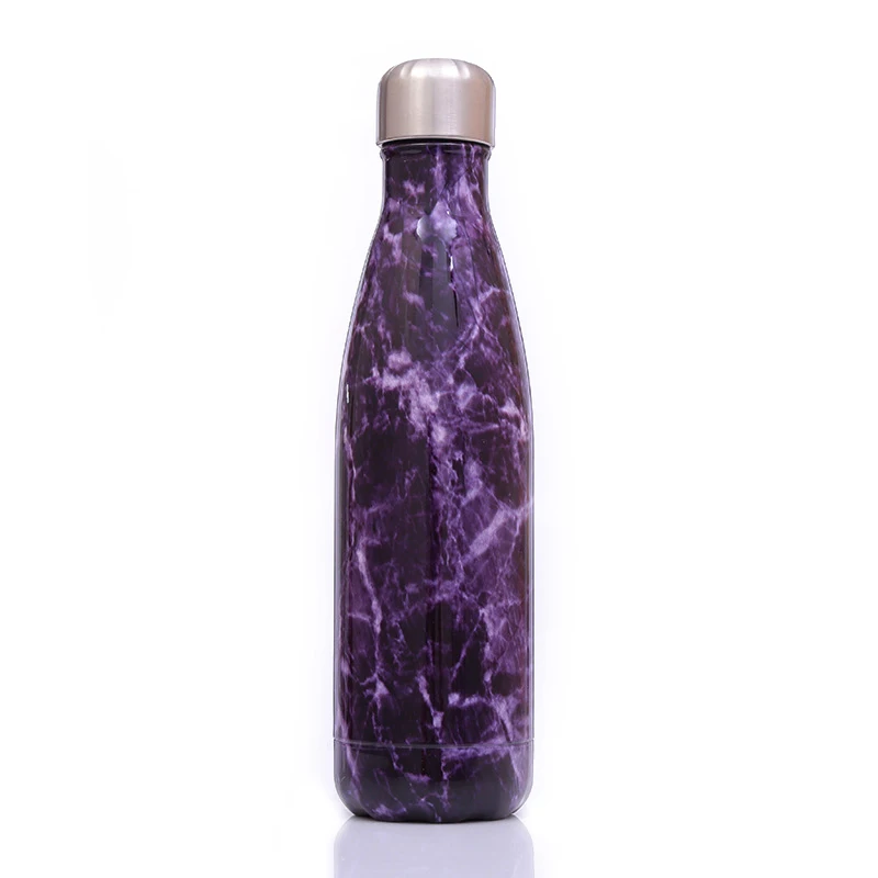 Emerald Purple 17 унций Двойная Стенка вакуумная изоляция 18/8 нержавеющая сталь бутылка для воды-идеальный Спорт на открытом воздухе Кемпинг Туризм Велоспорт - Цвет: Emerald Purple