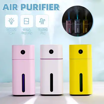 

Portable 180ml Humidifier USB Cup Aroma Diffuser Cool Mist Maker Air Humidifier Purifier Room Home Cleaner with Colorful Light