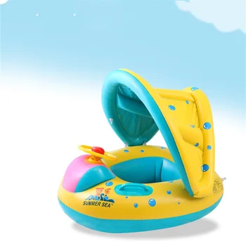 

Baby Kids Summer Swimming Pool Inflatable Swim Float Water Fun Pool Toys Swim Ring Seat Boat Safety Swim trainer Pool