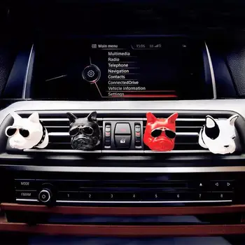 

Fashion Bulldog Car Perfume Decoration Air Conditioning Vents Perfume Clips Bulldog Car Aromatherapy Auto Products Accessories