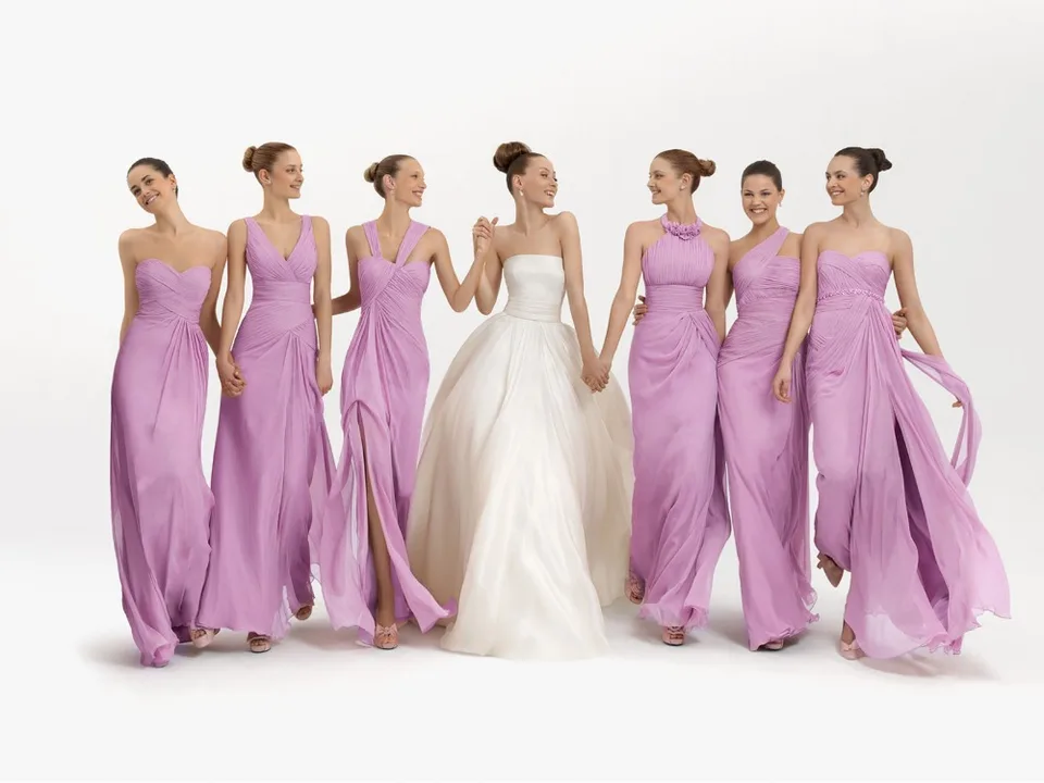 lilac colored bridesmaid dresses