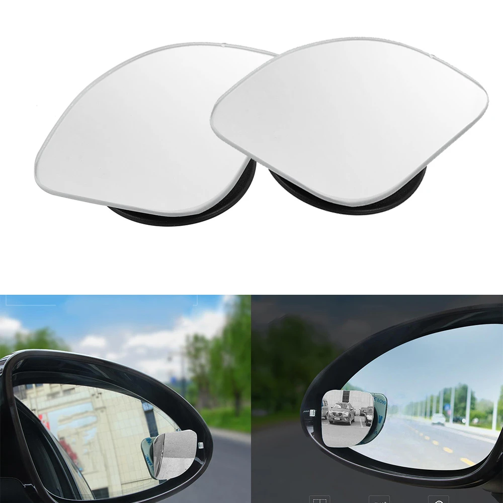 

2PC HD 360 Degree Rotation Adjustable Car Glass Convex Motorcycle Blind Spot Mirror Parking Rear View Mirror Auto Accessories