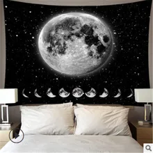 Tapestry Wall Hanging Polyester Lion Moon Pattern Blanket Tapestry Pattern Blanket 95×73 CM For Bedroom Tapestry Home Decor all over pattern blanket
