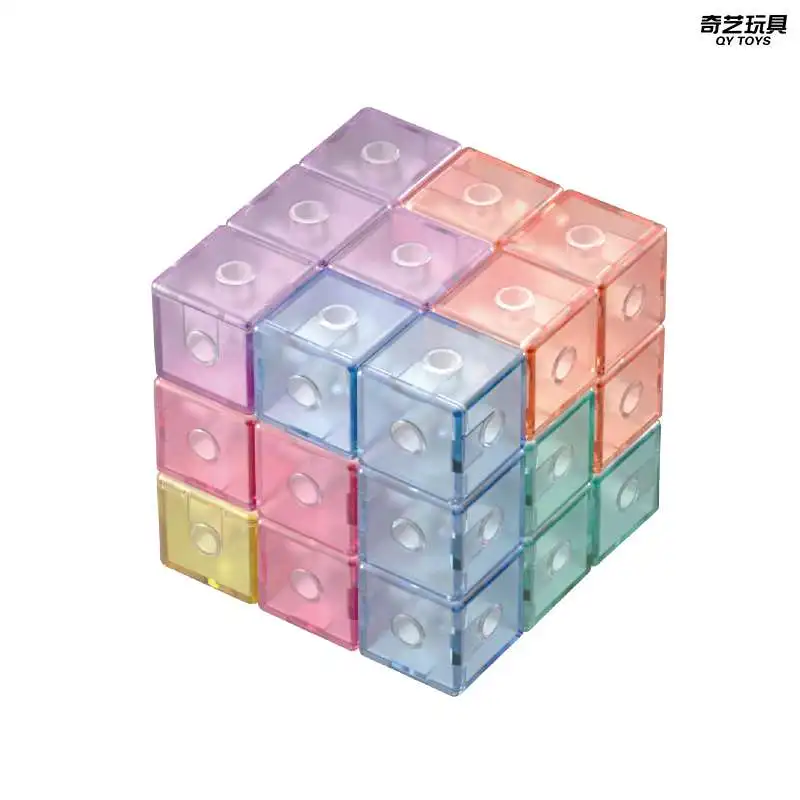 Волшебный магнитный кубик qiyi DIY головоломка 3x3x3 для мозга Магический Обучающие