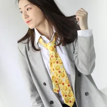 Студенческая Униформа галстук корейская версия свежей личности мультфильм украшения крутая рубашка хлопок галстук мужчины и женщины